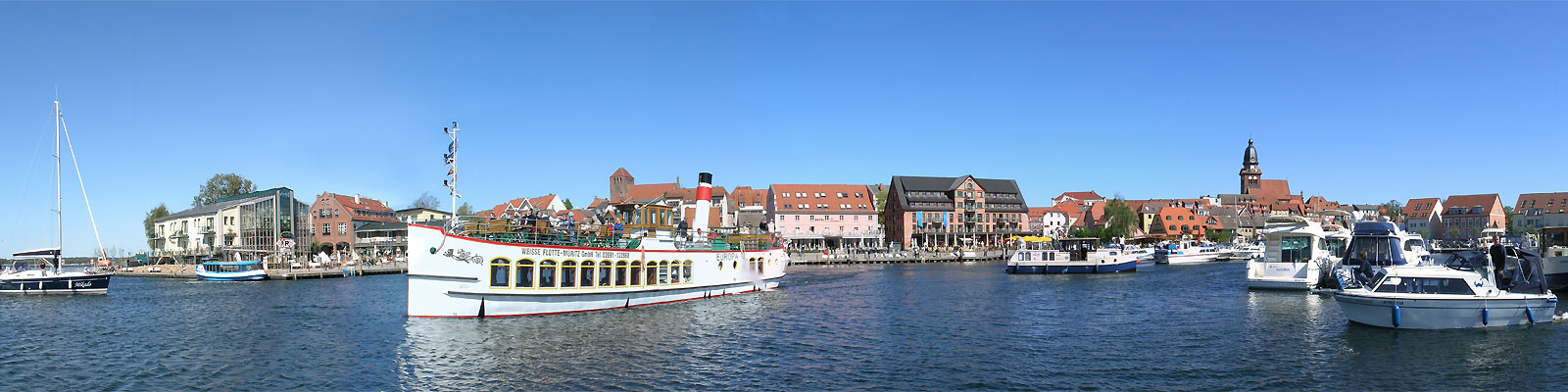 Panorama: Waren Hafen - Motivnummer: see-war-01