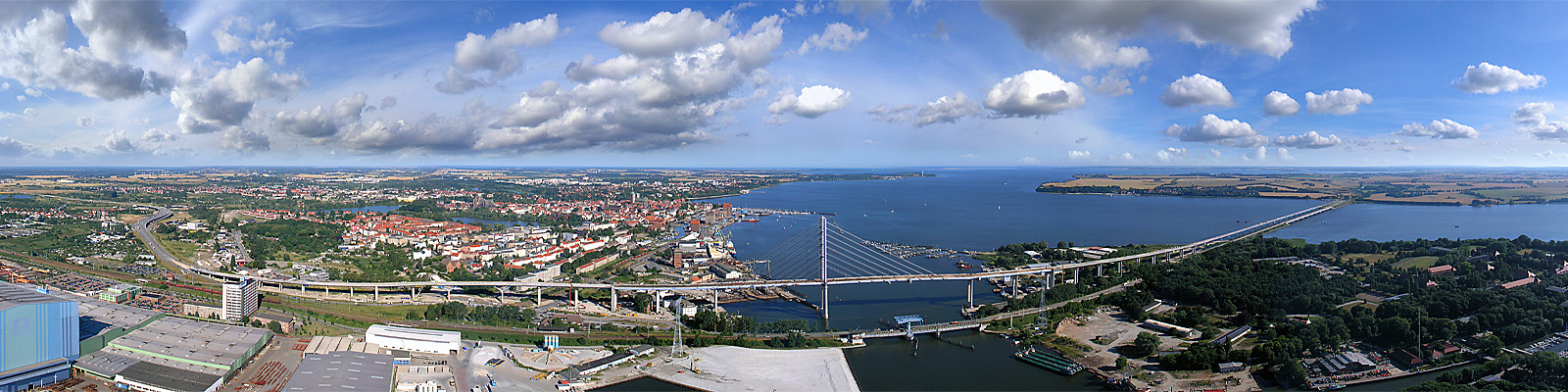 Panorama: Stralsund Rügenbrücke - Motivnummer: hst-alt-101
