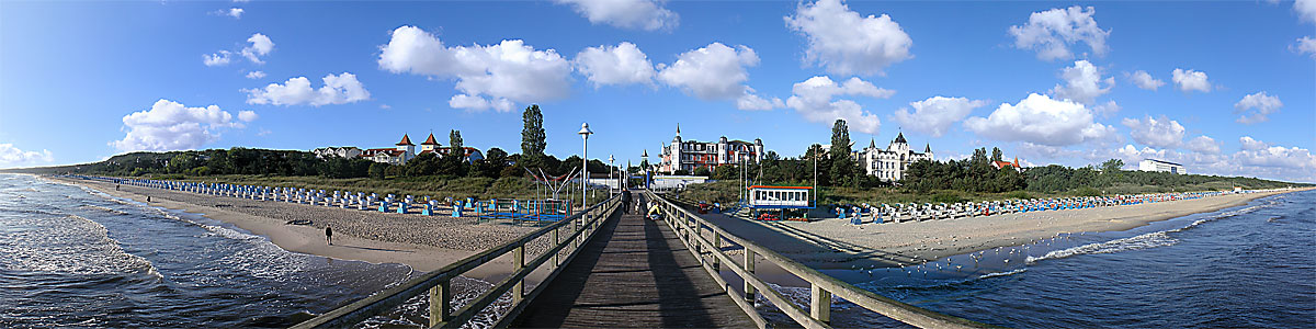 Panorama: Zinnowitz Blick von der Seebrücke - Motivnummer: use-zin-01