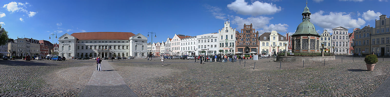 Panorama: Wismar Marktplatz - Motivnummer: hwi-alt-01